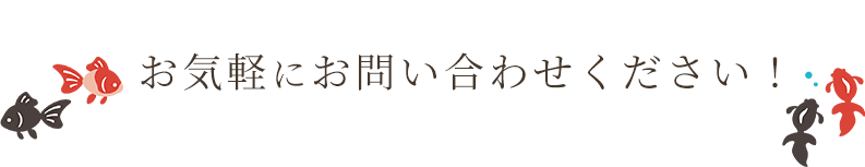 お気軽にお問い合わせください！